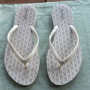 Stylish Cream Flip-Flops by Tory Burch